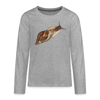 Teenager Longsleeve Achatina reticulata wildfarben - Grau meliert