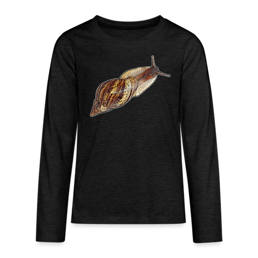 Teenager Longsleeve Achatina reticulata wildfarben - Anthrazit
