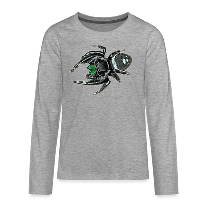 Teenager Longsleeve Phidippus regius White Bahamas male - Grau meliert