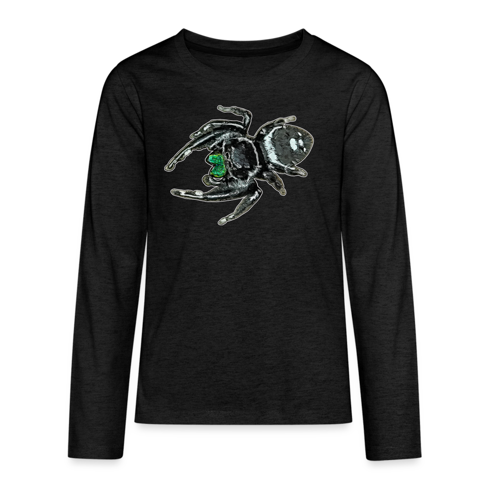 Teenager Longsleeve Phidippus regius White Bahamas male - Anthrazit