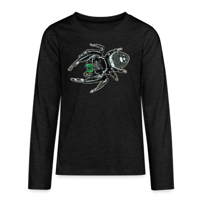 Teenager Longsleeve Phidippus regius White Bahamas male - Anthrazit