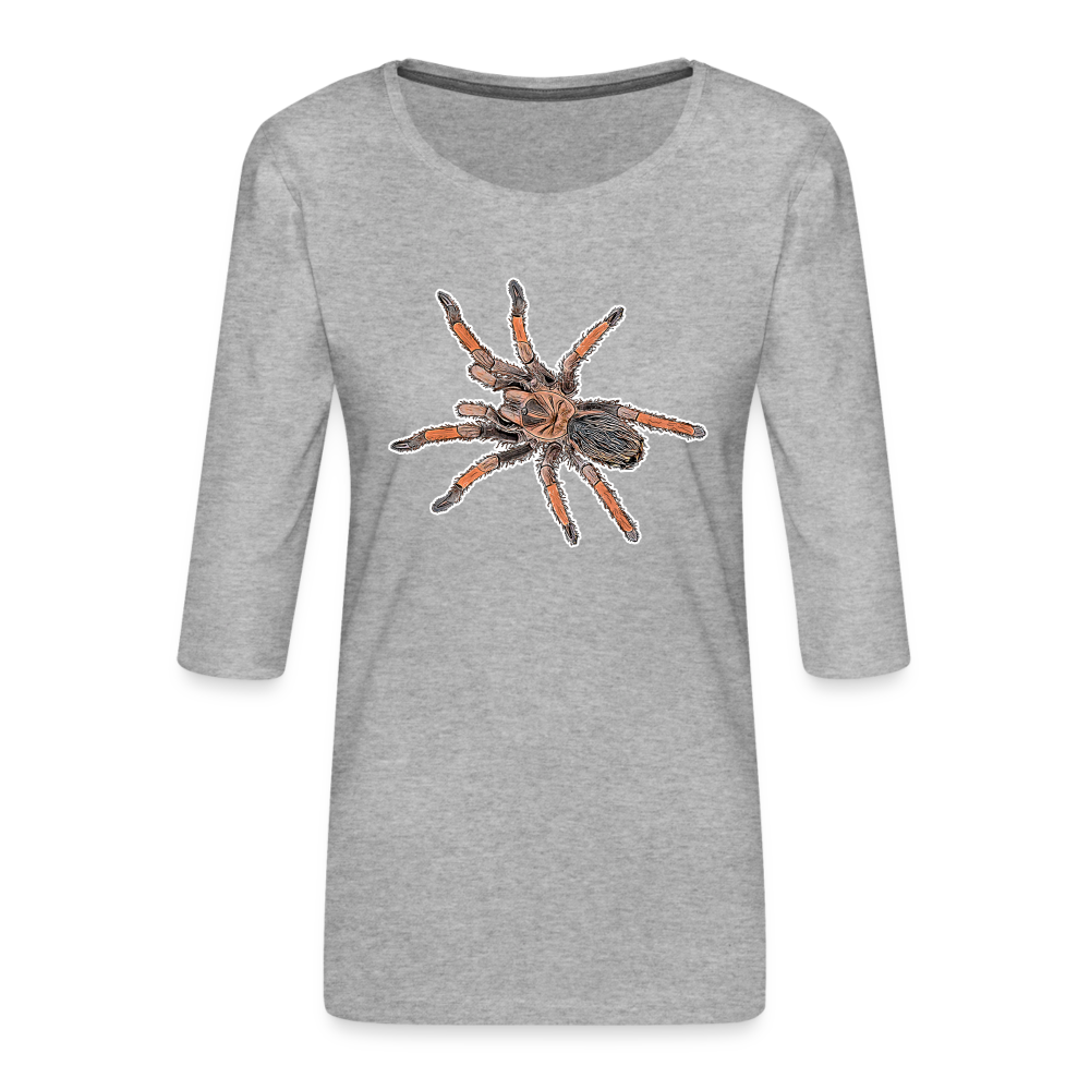 Frauen 3/4-Arm Shirt Brachypelma emilia - Grau meliert