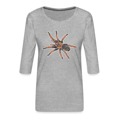 Frauen 3/4-Arm Shirt Brachypelma emilia - Grau meliert