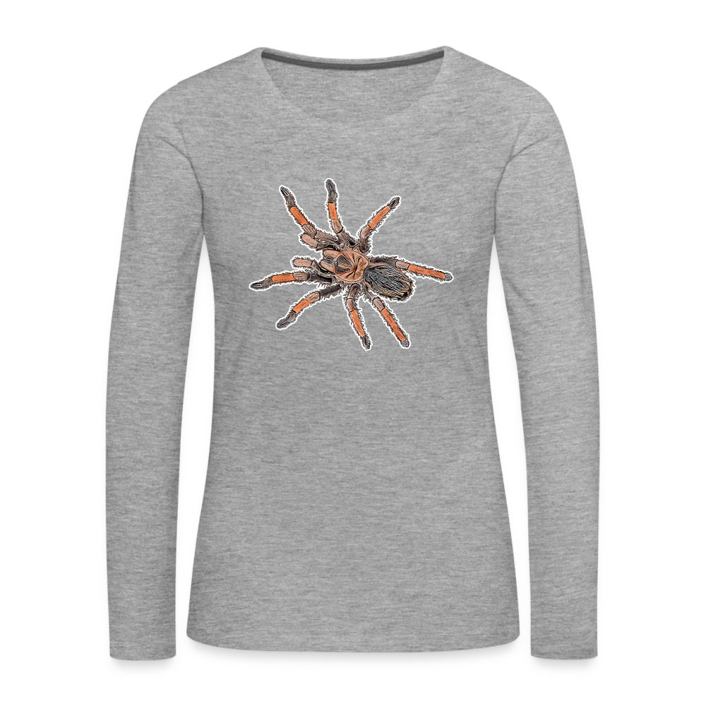 Frauen Longsleeve Brachypelma emilia - Grau meliert