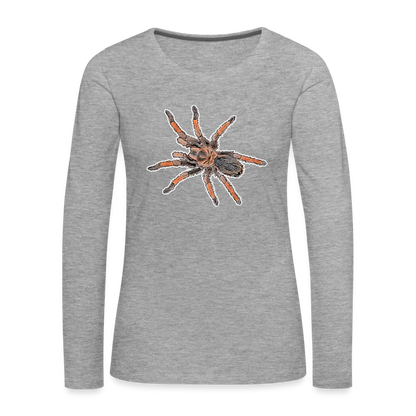 Frauen Longsleeve Brachypelma emilia - Grau meliert