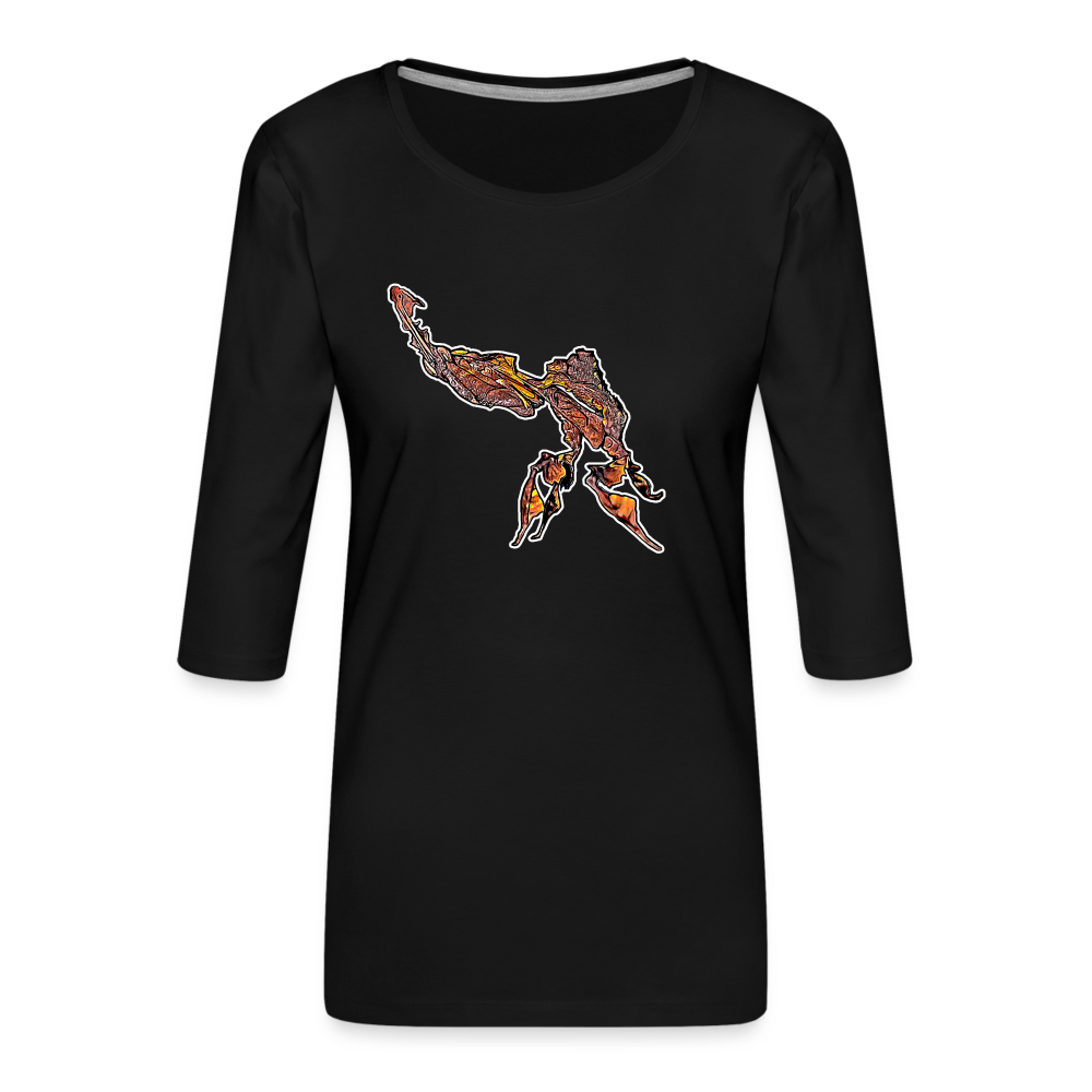 Frauen 3/4-Arm Shirt Phyllocrania paradoxa male - Schwarz