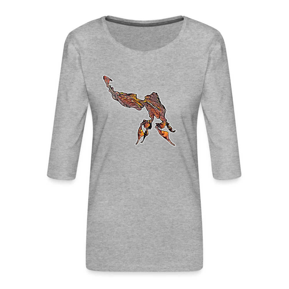 Frauen 3/4-Arm Shirt Phyllocrania paradoxa male - Grau meliert