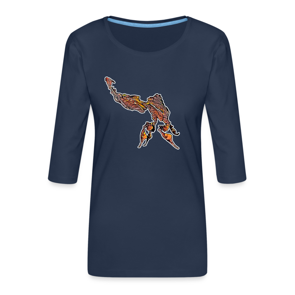 Frauen 3/4-Arm Shirt Phyllocrania paradoxa male - Navy