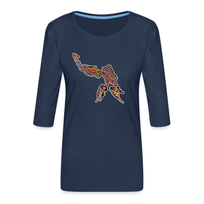 Frauen 3/4-Arm Shirt Phyllocrania paradoxa male - Navy