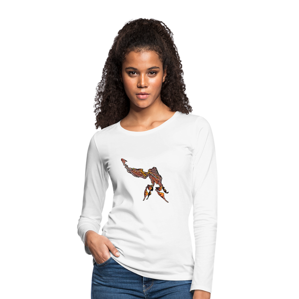 Frauen Longsleeve Phyllocrania paradoxa male - weiß