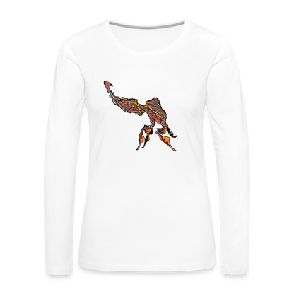 Frauen Longsleeve Phyllocrania paradoxa male - weiß