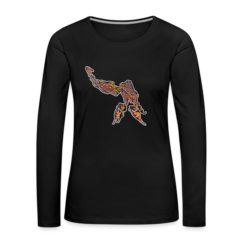 Frauen Longsleeve Phyllocrania paradoxa male - Schwarz