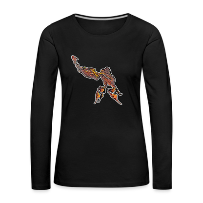 Frauen Longsleeve Phyllocrania paradoxa male - Schwarz