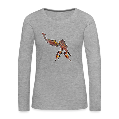 Frauen Longsleeve Phyllocrania paradoxa male - Grau meliert