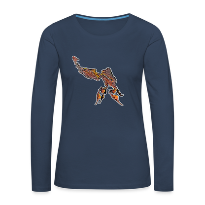 Frauen Longsleeve Phyllocrania paradoxa male - Navy