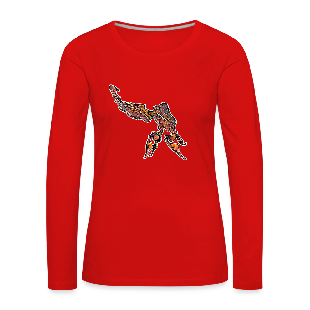 Frauen Longsleeve Phyllocrania paradoxa male - Rot