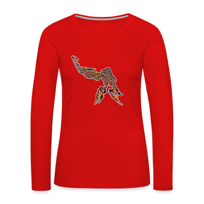 Frauen Longsleeve Phyllocrania paradoxa male - Rot