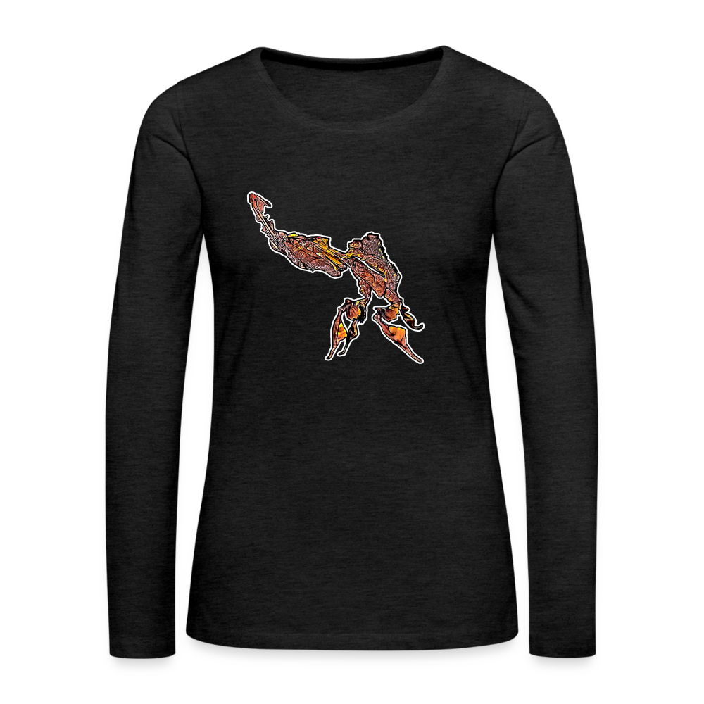 Frauen Longsleeve Phyllocrania paradoxa male - Anthrazit