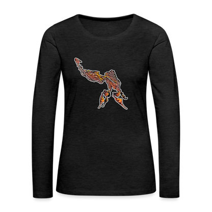 Frauen Longsleeve Phyllocrania paradoxa male - Anthrazit