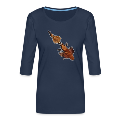 Frauen 3/4-Arm Shirt Phyllocrania paradoxa female - Navy