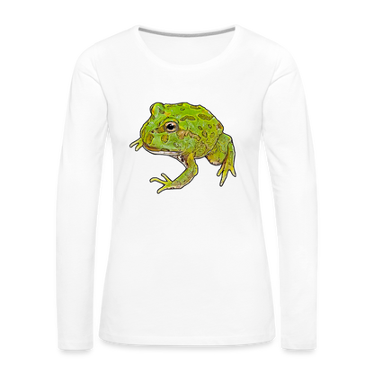 Frauen Longsleeve Ceratophrys cranwelli Peppermint Blue - weiß