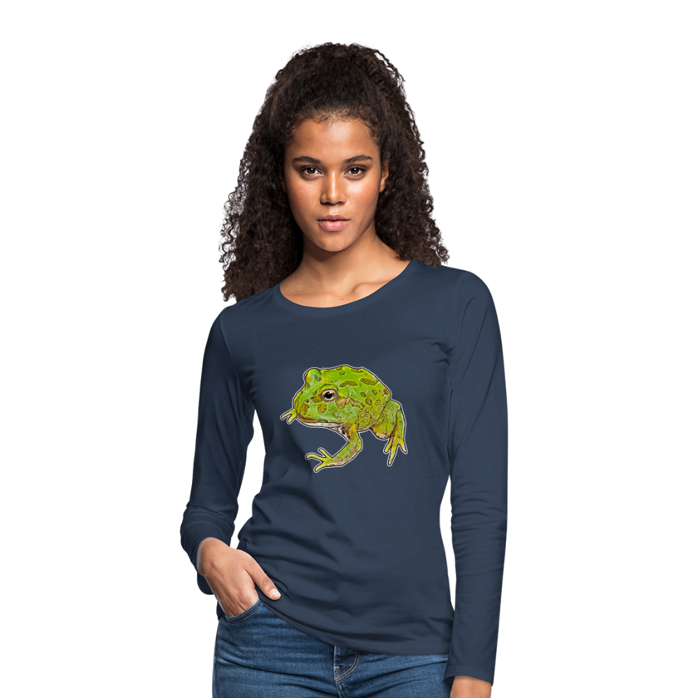 Frauen Longsleeve Ceratophrys cranwelli Peppermint Blue - Navy