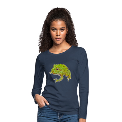 Frauen Longsleeve Ceratophrys cranwelli Peppermint Blue - Navy