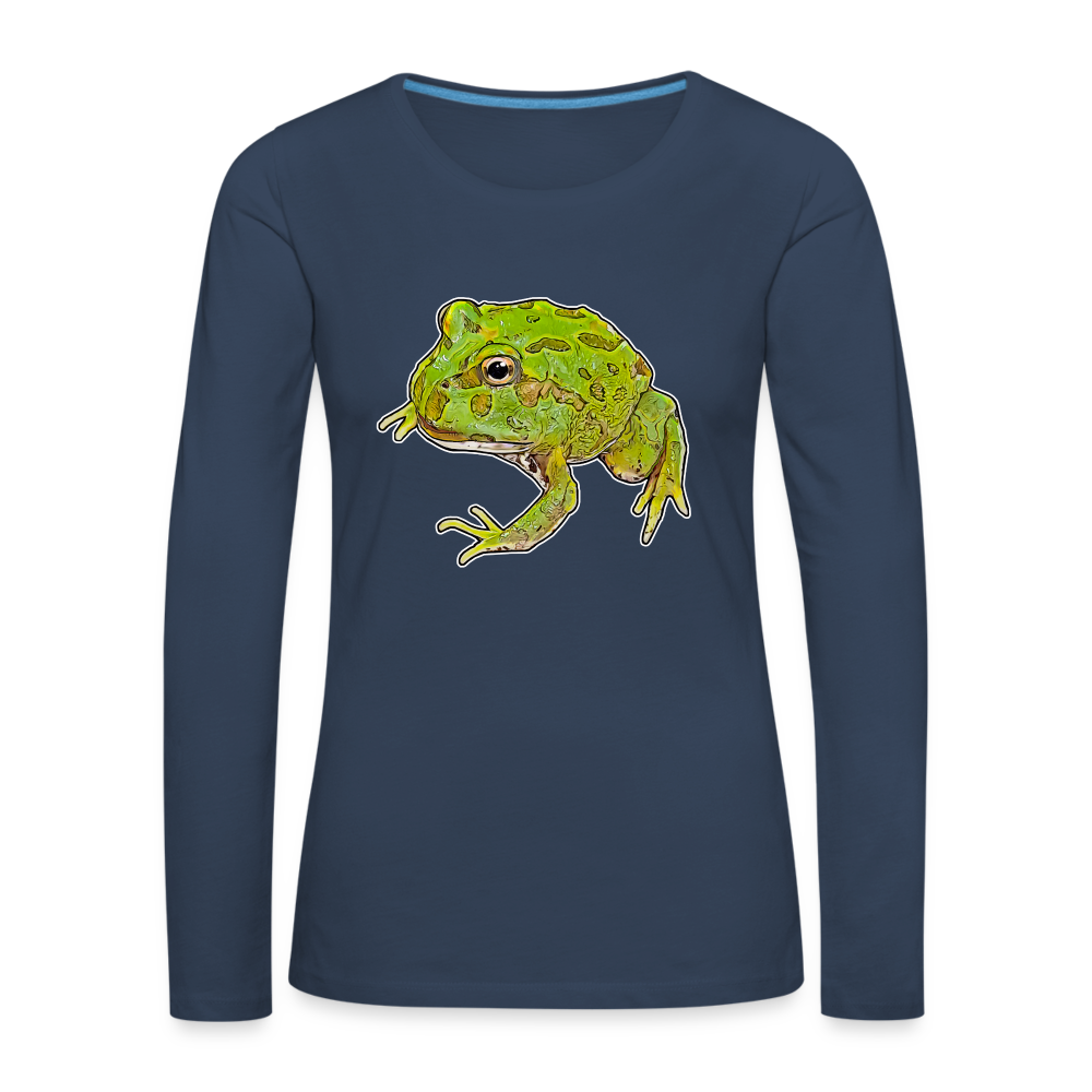 Frauen Longsleeve Ceratophrys cranwelli Peppermint Blue - Navy