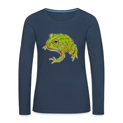Frauen Longsleeve Ceratophrys cranwelli Peppermint Blue - Navy