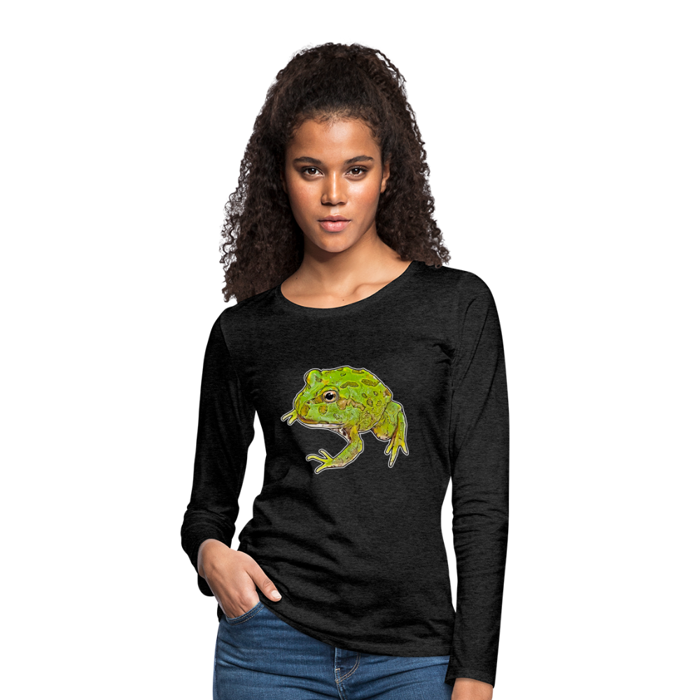 Frauen Longsleeve Ceratophrys cranwelli Peppermint Blue - Anthrazit