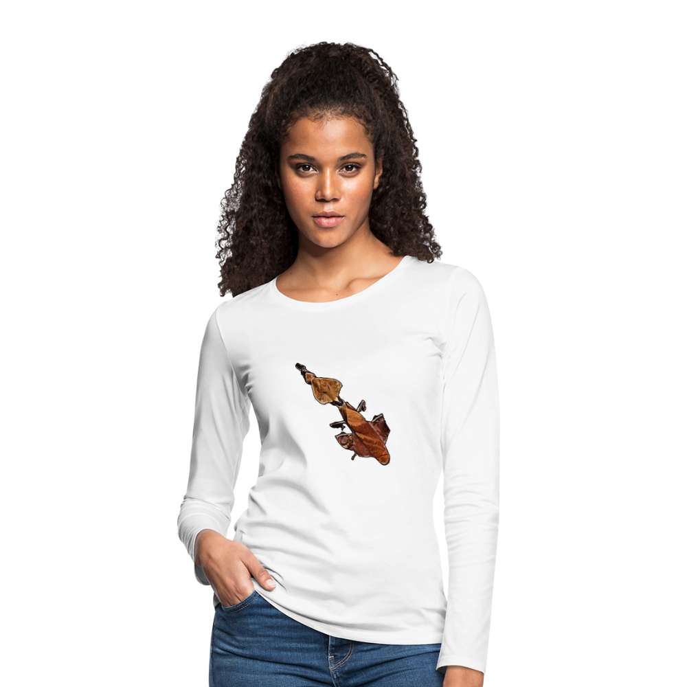 Frauen Langarmshirt Phyllocrania paradoxa female - weiß