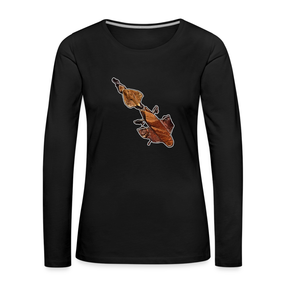 Frauen Langarmshirt Phyllocrania paradoxa female - Schwarz