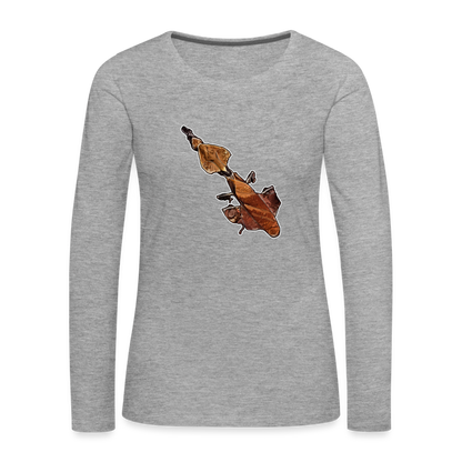 Frauen Langarmshirt Phyllocrania paradoxa female - Grau meliert