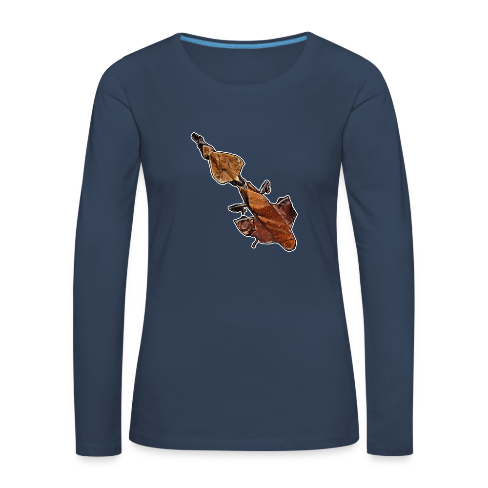 Frauen Langarmshirt Phyllocrania paradoxa female - Navy