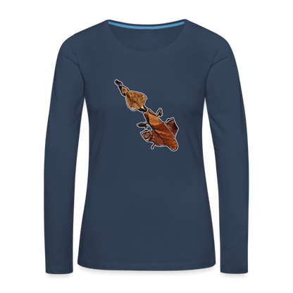 Frauen Langarmshirt Phyllocrania paradoxa female - Navy