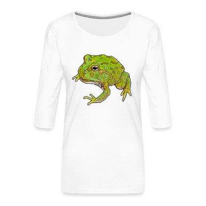 Frauen 3/4-Arm Shirt Ceratophrys cranwelli Peppermint Blue - weiß