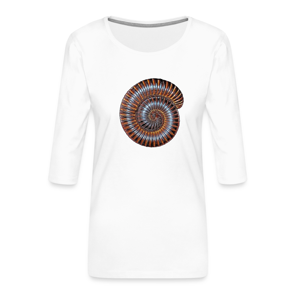 Frauen 3/4-Arm Shirt Archispirostreptus gigas - weiß