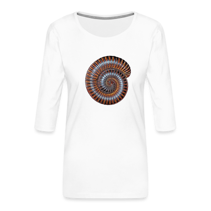 Frauen 3/4-Arm Shirt Archispirostreptus gigas - weiß