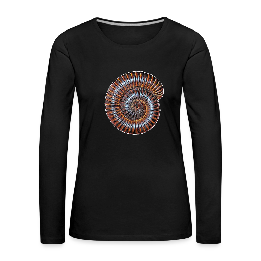 Frauen Longsleeve Archispirostreptus gigas - Schwarz