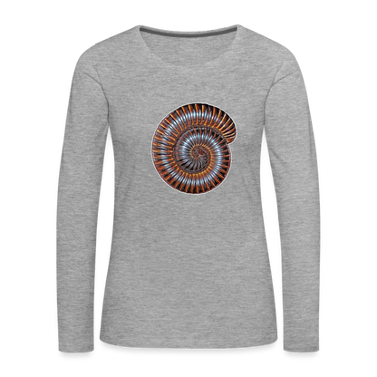 Frauen Longsleeve Archispirostreptus gigas - Grau meliert