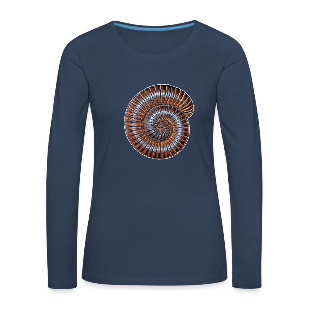 Frauen Longsleeve Archispirostreptus gigas - Navy