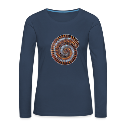 Frauen Longsleeve Archispirostreptus gigas - Navy