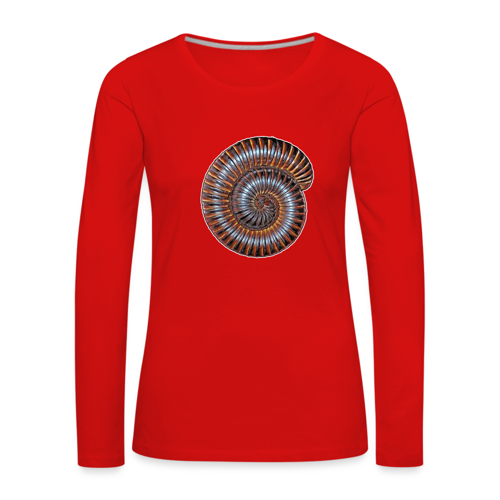 Frauen Longsleeve Archispirostreptus gigas - Rot