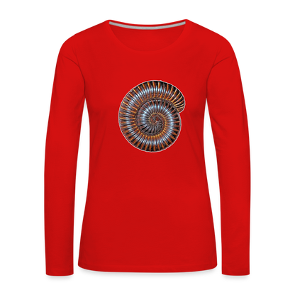 Frauen Longsleeve Archispirostreptus gigas - Rot