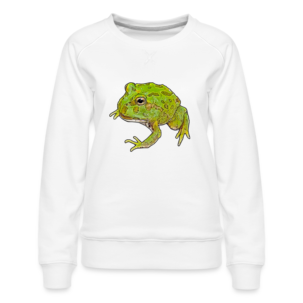 Frauen Pullover Ceratophrys cranwelli Peppermint Blue - weiß