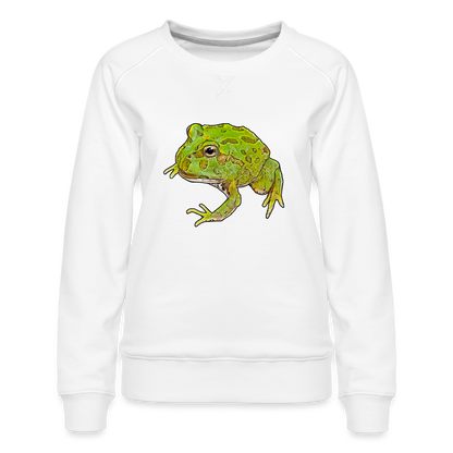 Frauen Pullover Ceratophrys cranwelli Peppermint Blue - weiß