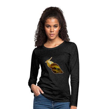 Frauen Longsleeve Achatina reticulata Low Poly - Anthrazit