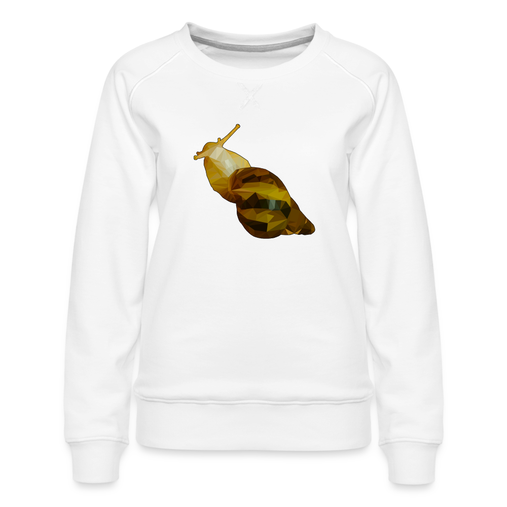 Frauen Pullover Achatina reticulata Low Poly - weiß