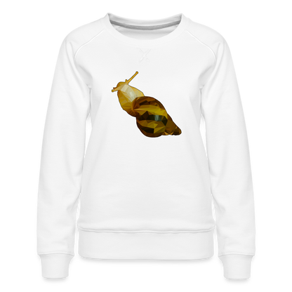 Frauen Pullover Achatina reticulata Low Poly - weiß