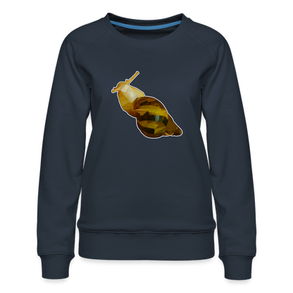 Frauen Pullover Achatina reticulata Low Poly - Navy